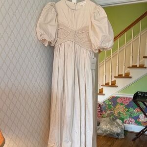 Elegant Bohme Cream Puff Sleeve Dress